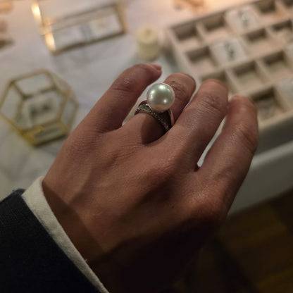 The Odette Ring - Australian South Sea White Pearl