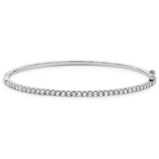Diamond set Hinged Shaped Bangle