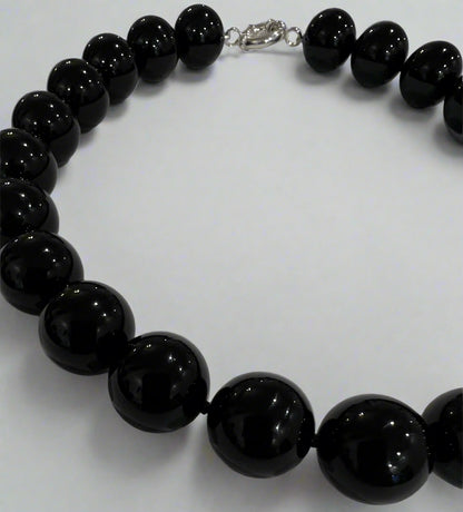 Agnes Black Onyx Beaded Necklace