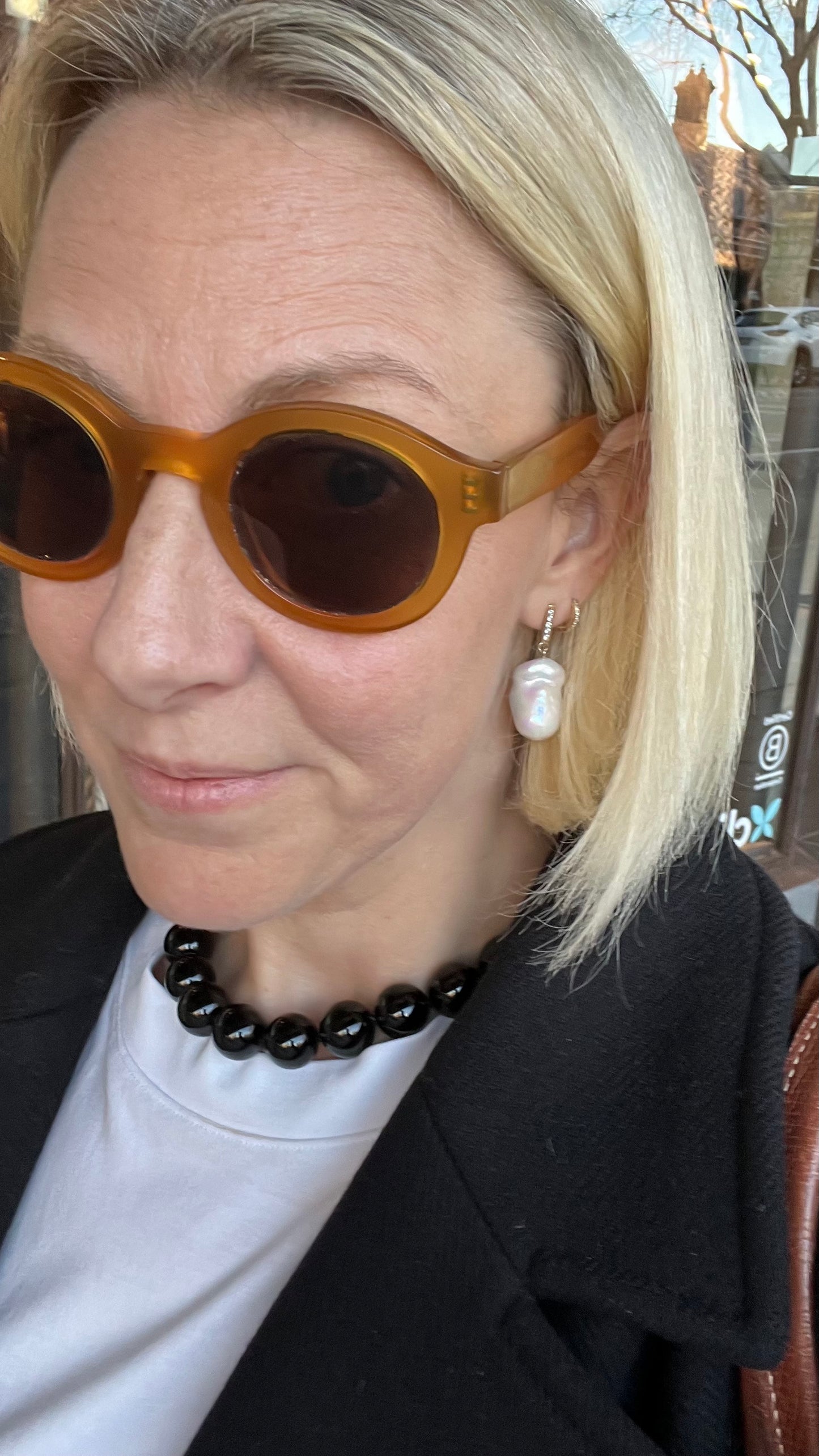 Agnes Black Onyx Beaded Necklace