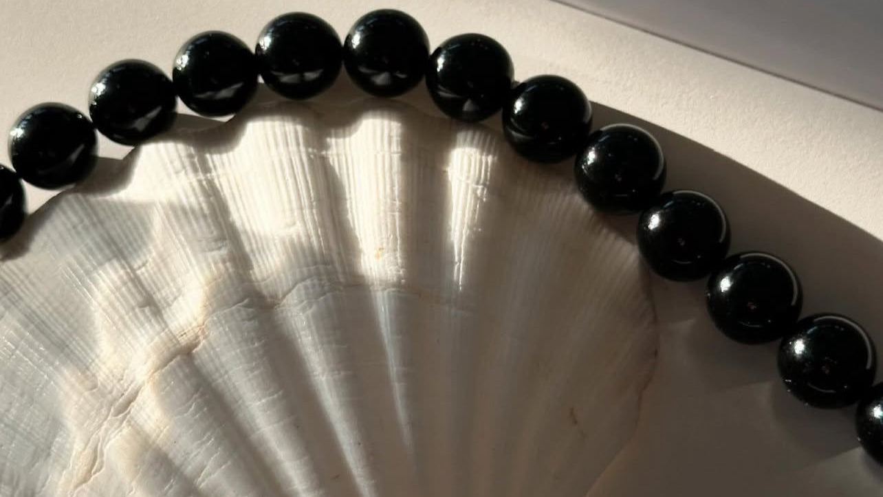 Agnes Black Onyx Beaded Necklace