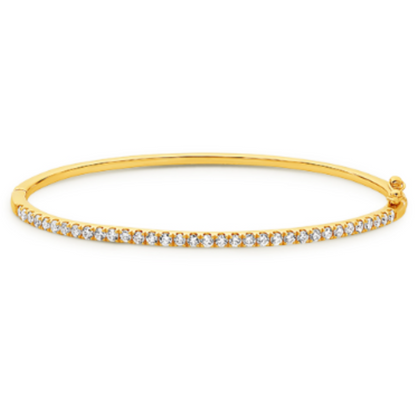 Diamond set Hinged Shaped Bangle