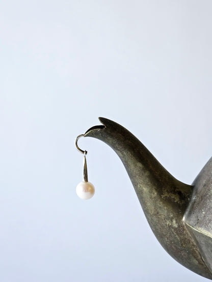 Drop pearl silver changeable earrings